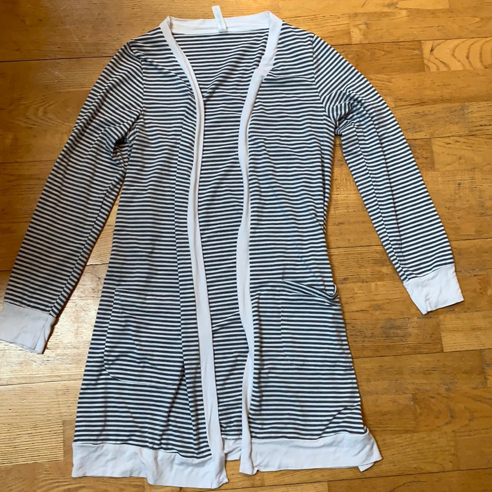Charcoal stripe cardigan